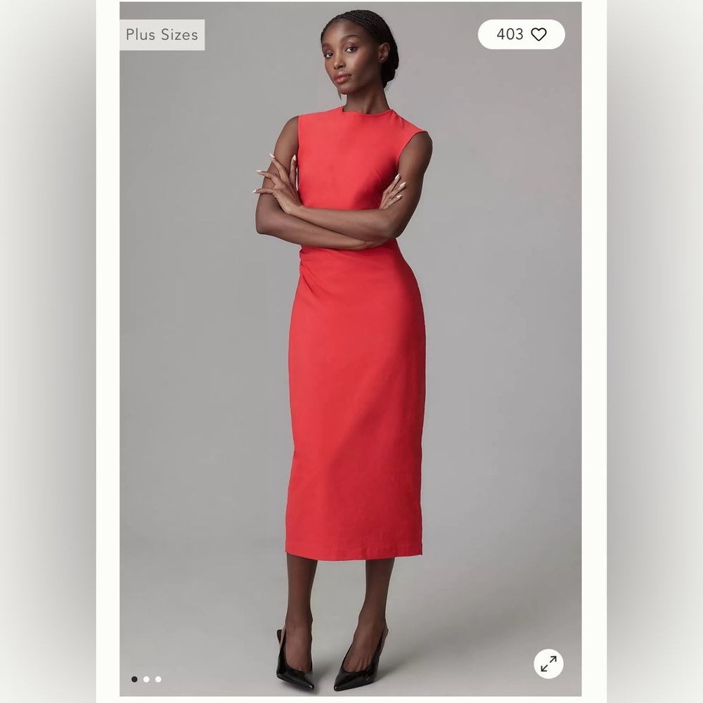 Anthropologie 
MAEVE CAP-SLEEVE SLIM MIDI DRESS